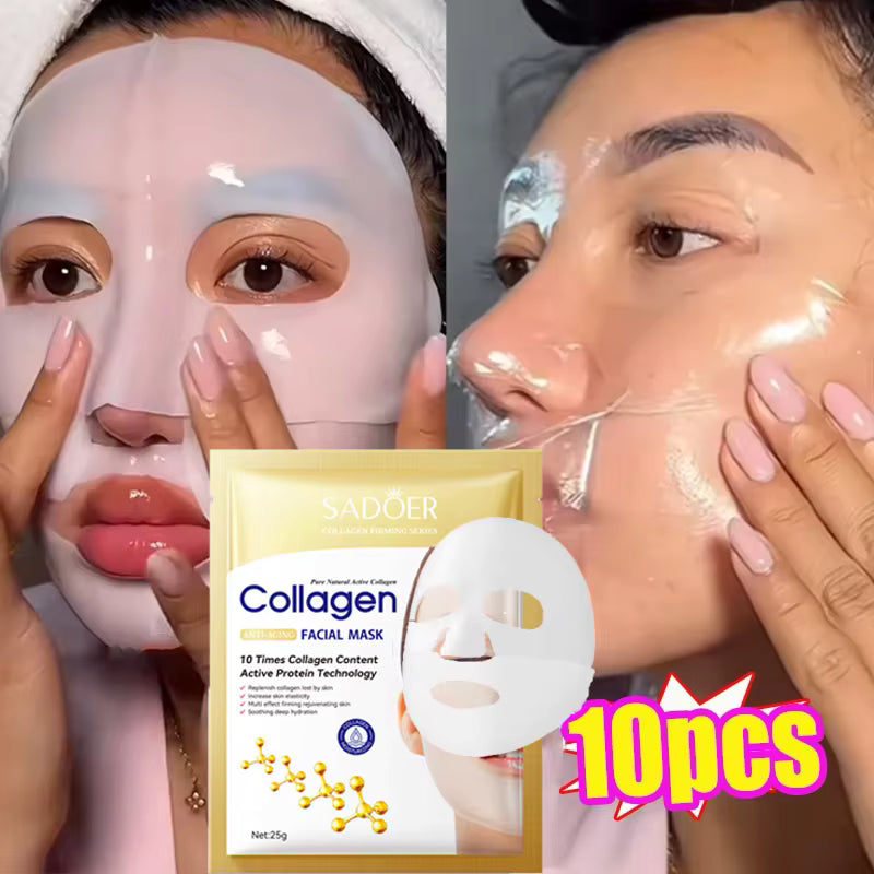 Korean Collagen Face Masks (10 Pack) –