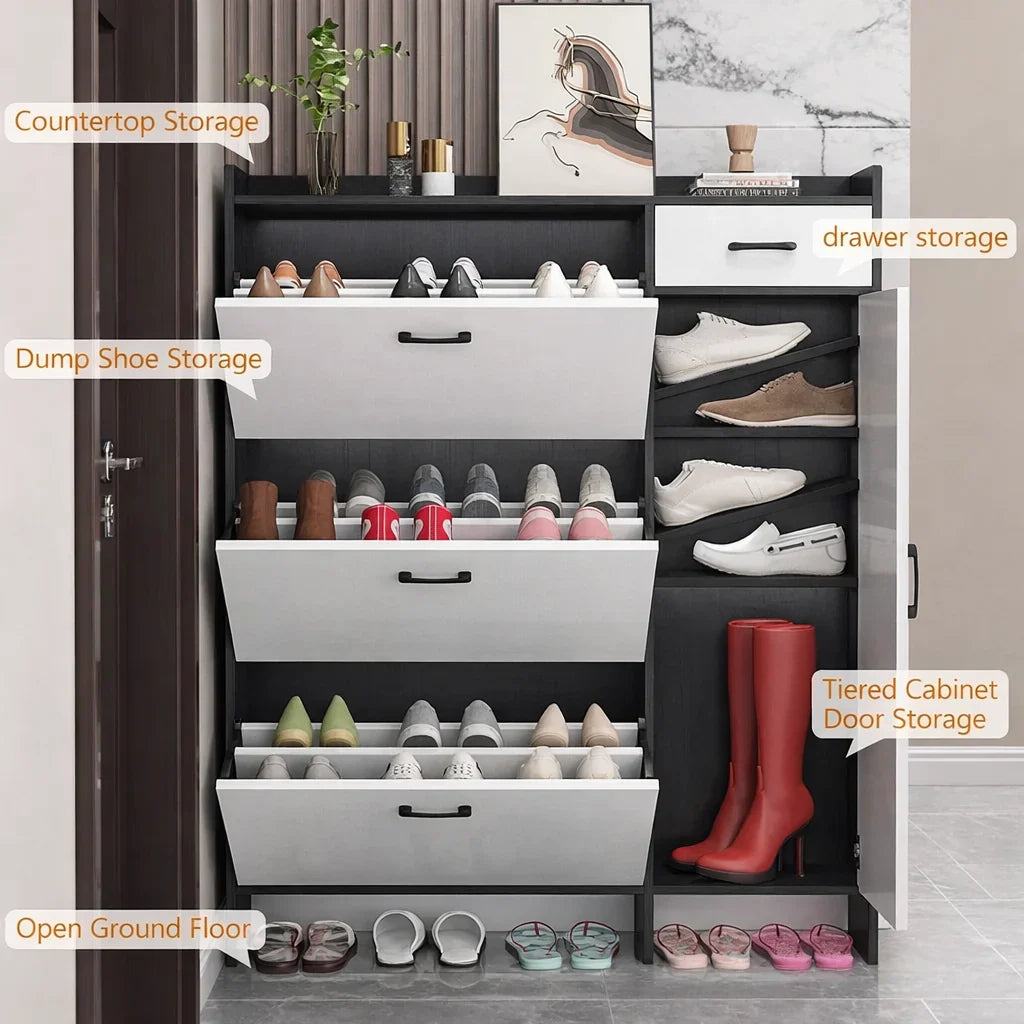 Velvet Step™ Space-Saving Shoe Cabinet