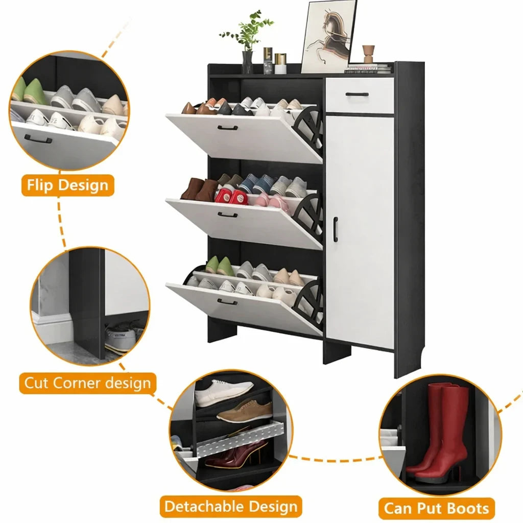 Velvet Step™ Space-Saving Shoe Cabinet